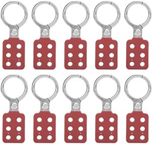 1 kpl Master Lockout Tagout -hasp 38 mm / 1,5 tuumaa, 6 reikää, alumiinieristys, erinomainen eristyskyky, ruostumaton, teollinen turvallisuustyökalu palaville räjähdysherkille alueille, punainen  |  Lukot ja kiinnikkeet Lukot ja kiinnikkeet Lukot ja kiinnikkeet