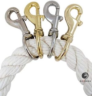 Fms Snap Hooks Raskaan Luokan | (Kiinteä Messinki) (1″ X 2-Pakkaus) | 1-Tuumainen Kääntöklipsi | Avaimenperäklipsi Silmäpultilla | Kääntöhaakka, Pulttiklipsi Scubaan, Lippupylväisiin, Hevosnaruihin, Taluttimiin | Köysitarvikkeet  |  Snaps Snaps Snaps