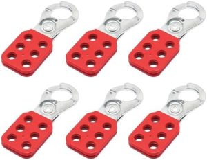 Lockout Tagout Hasp 6 Pakkaus, 1 Tuuman Teräksinen Lockout Hasp, Nailonkahva, Punainen, Lock Out Tag Out Hasp, Vandalismilta Suojattu ja Iskunkestävä Loto Hasp  |  Lukot ja kiinnikkeet Lukot ja kiinnikkeet Lukot ja kiinnikkeet