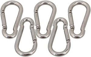 Szzijia M4 4Mm Monitoiminen 34 Ruostumaton Teräs Jousikuormitteinen Portti Snap Carabiner Nopea Linkki Lukitusrengas Koukku  |  Snaps Snaps Snaps