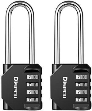 2 Pack ® 2.6 tuuman pitkä shackle-yhdistelmälukko 4-numeroinen ulkokäyttöön tarkoitettu vedenkestävä padlock koulu- ja kuntosalikäyttöön, haspivarastoon, portille, aidalle, työkalulaatikkoon (musta)  |  Lukot ja kiinnikkeet Lukot ja kiinnikkeet Lukot ja kiinnikkeet